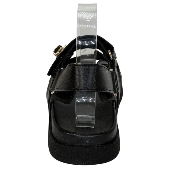 Steve Madden Mona Black Leather Slingback Womens Sandals Size 10M - Picture 4 of 14